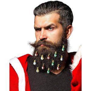 Beard Ornaments The Original 12pc Colorful Christmas Facial Hair Baubles for Men
